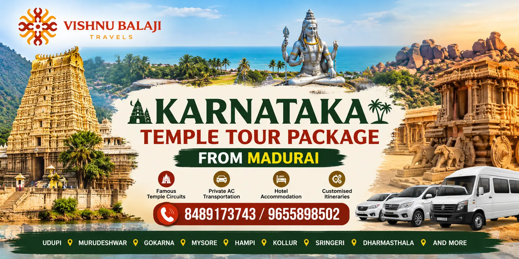 Karnataka Temple Tour Package From Madurai