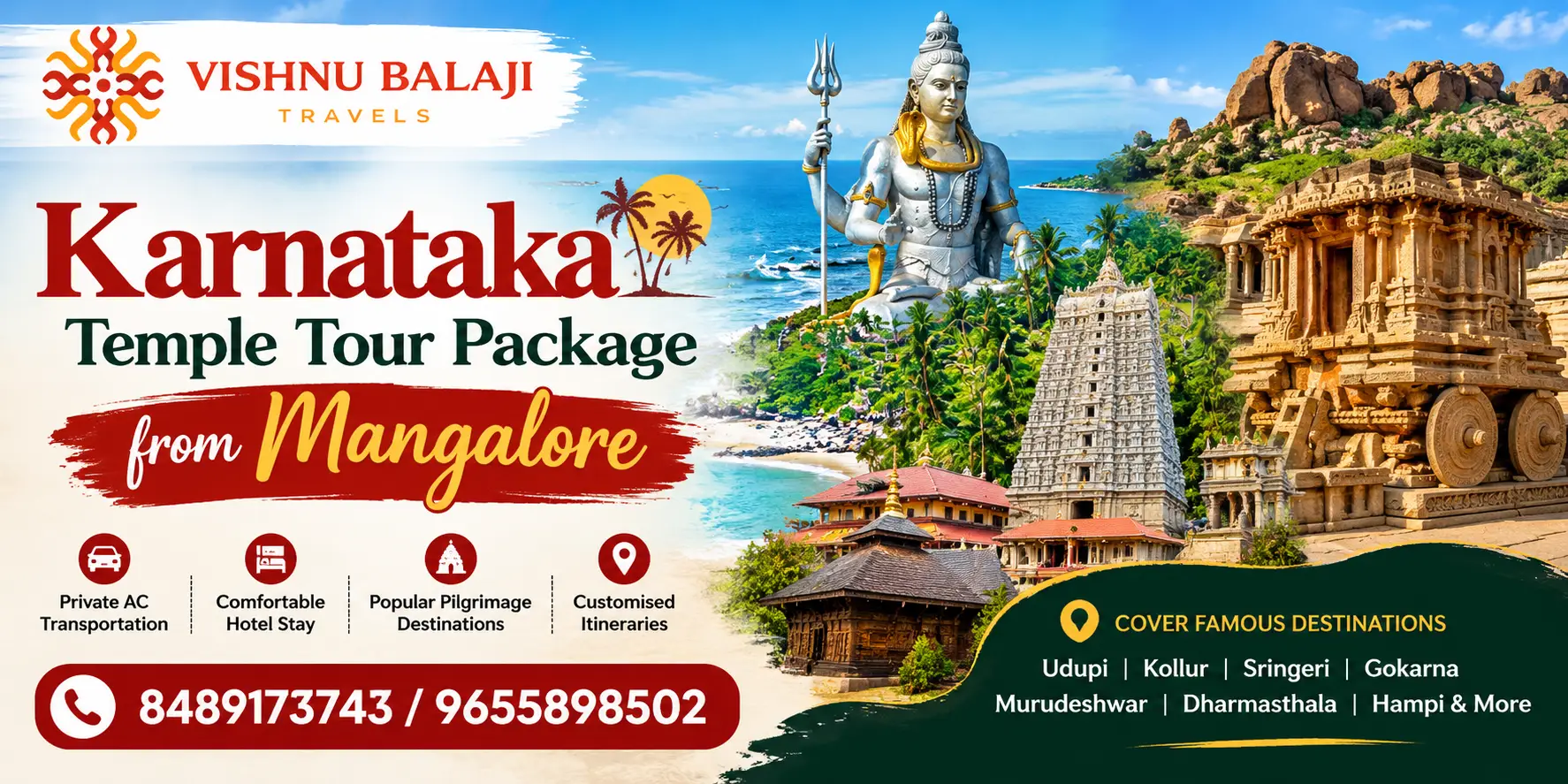 Karnataka Temple Tour Package From Mangalore