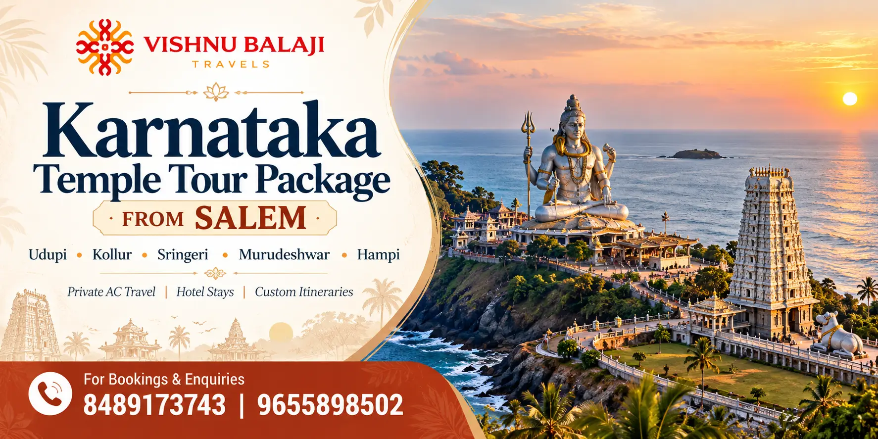 Karnataka Temple Tour Package From Salem