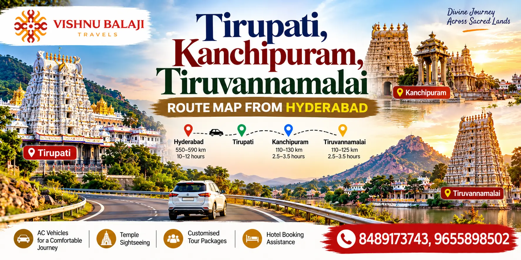 Tirupati Kanchipuram Tiruvannamalai Route Map From Hyderabad