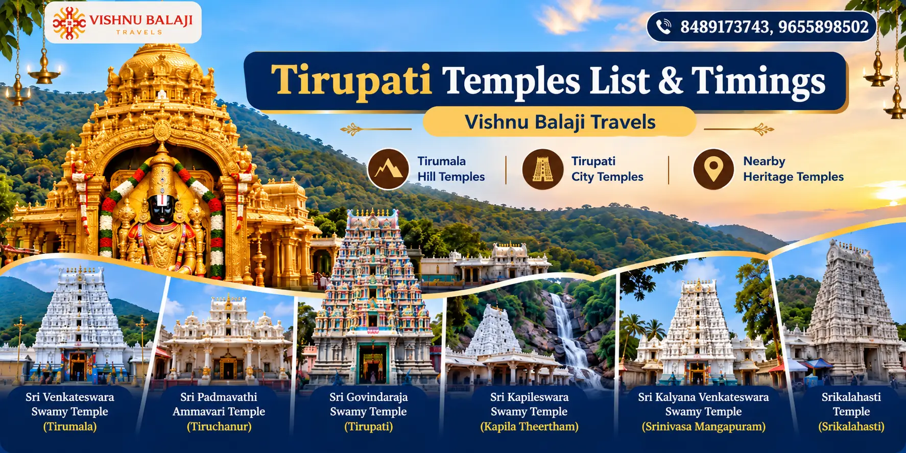 Tirupati Temples List And Timings
